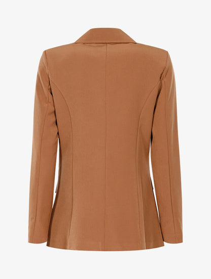 Veste casual coupe droite - Camel - 2