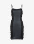 Robe fourreau bi matière - Noir - 1