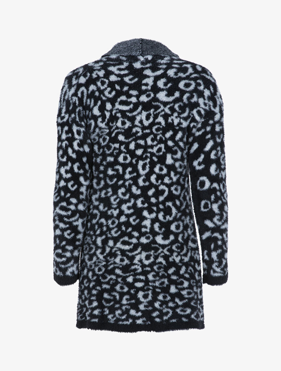 Gilet en pilou à imprimés - Noir - 2