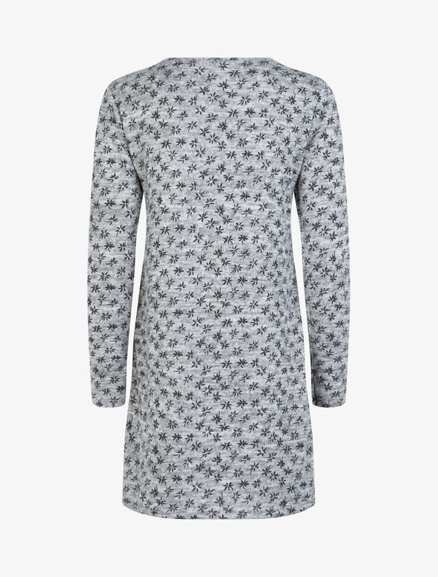 Robe en maille à imprimé petites fleurs - Gris - 2