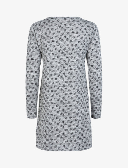 Robe en maille à imprimé petites fleurs - Gris - 2