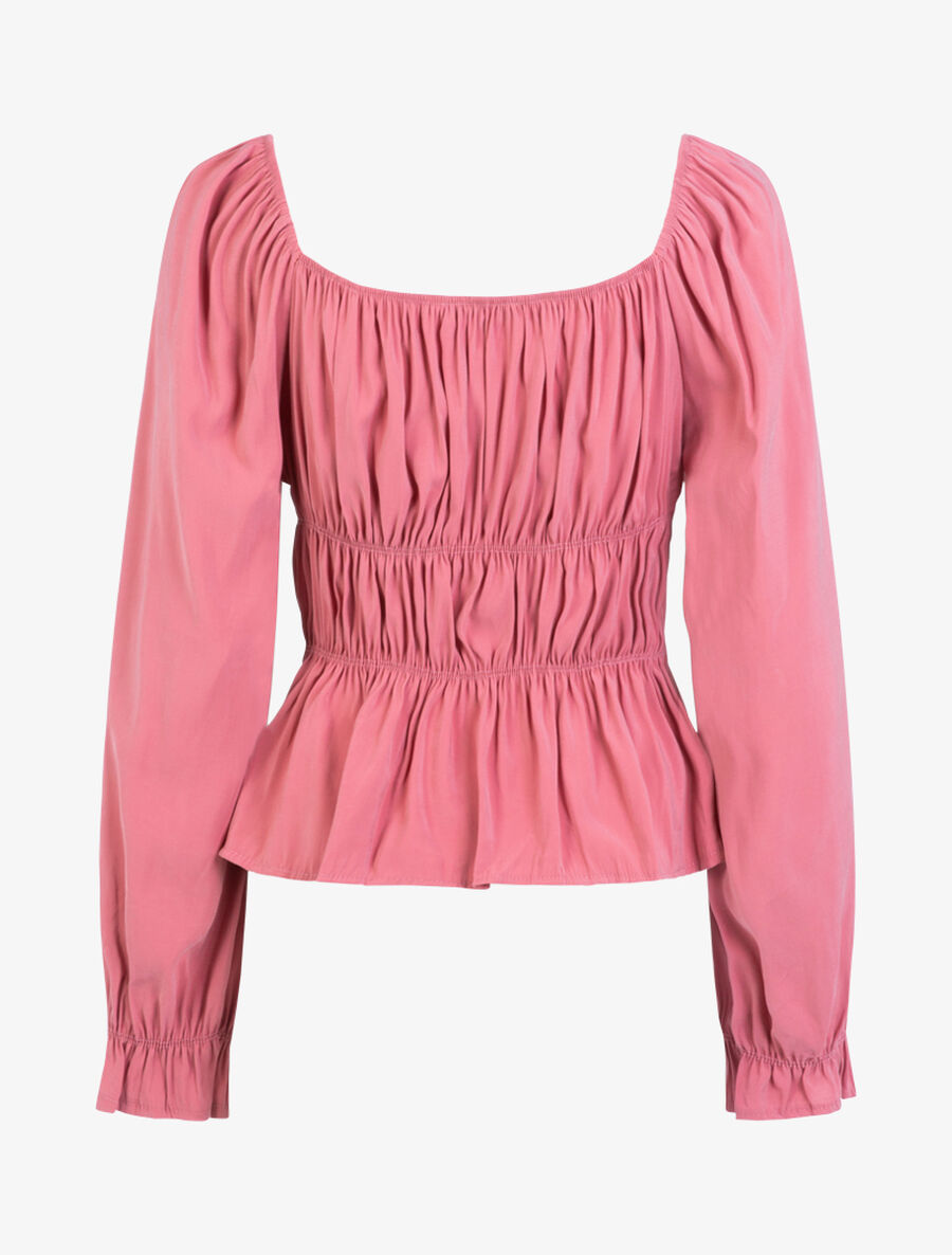 Top doux élastiqué - Rose - 2