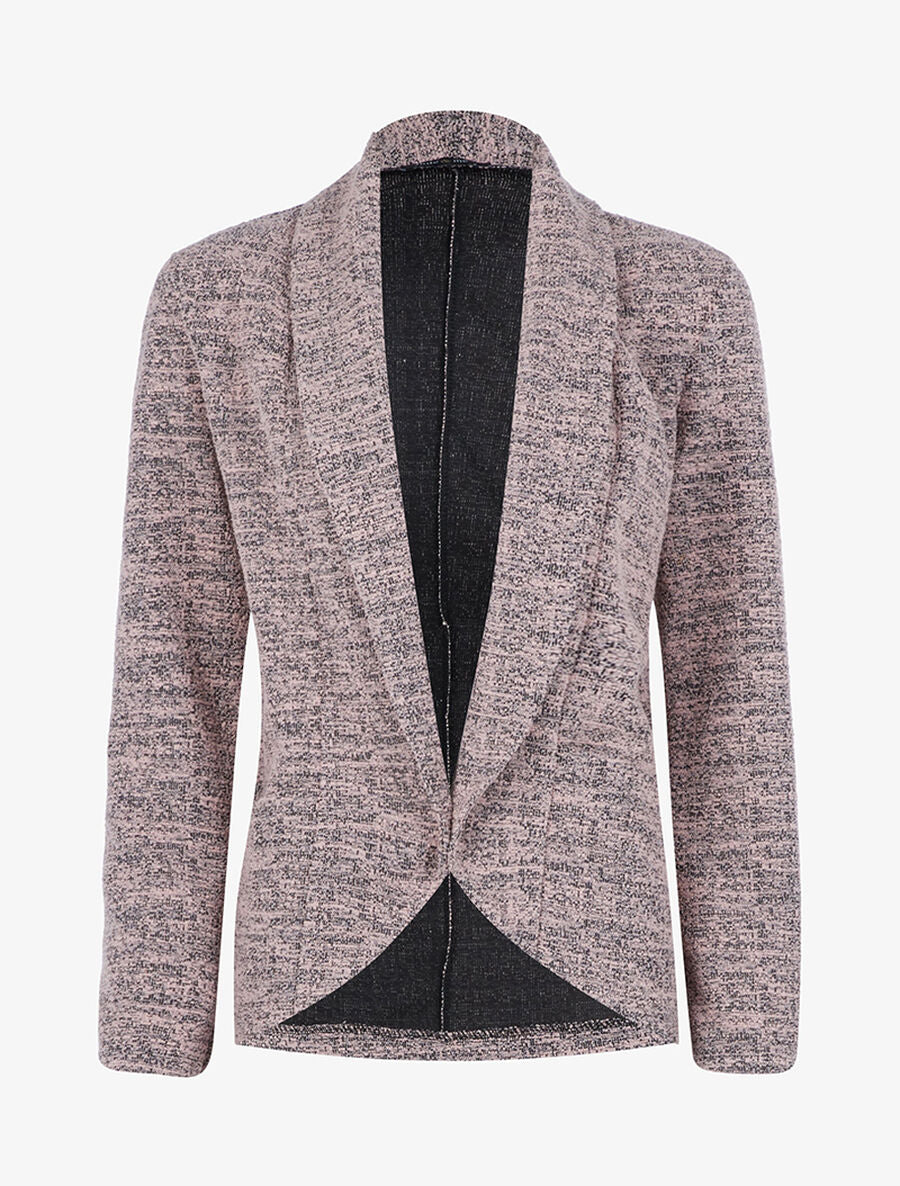 Veste effet texturé - Rose - 1