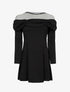 Robe buste à plis - Noir - 1