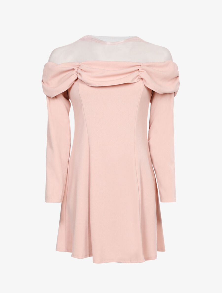 Robe buste à plis - Rose - 1