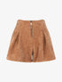 Short taille haute en velours côtelée - Camel - 1