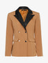 Veste croisée à encolure simili - Camel - 1