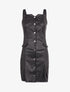 Robe chasuble en simili - Noir - 1