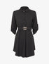 Robe patineuse ceinturée - Noir - 1