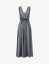 Robe longue pailletée - Argent - 1