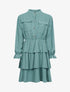 Robe à bas volanté - Vert d&
