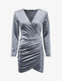 Tunique style robe effet velours - Gris clair - 1