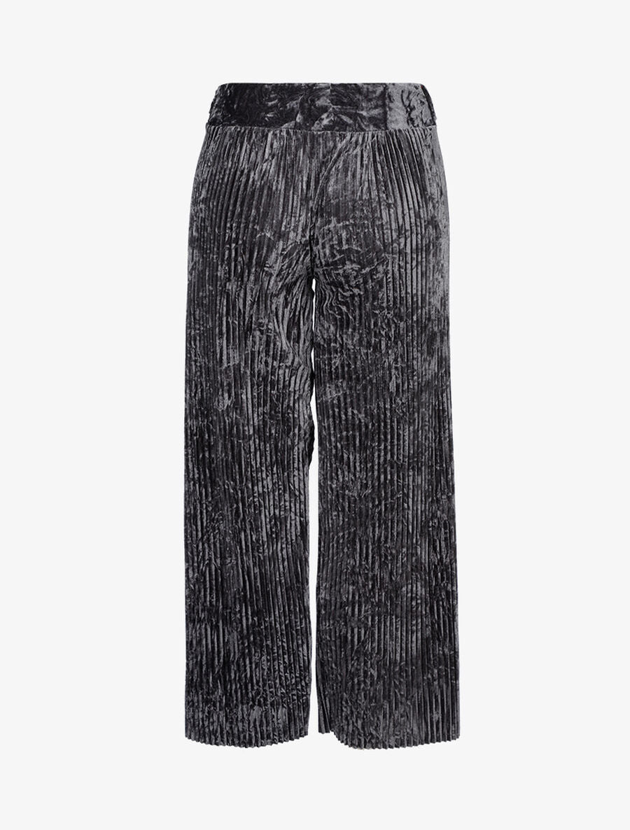 Pantalon gaufré effet velours - Gris foncé - 2