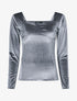 Top effet velours - Gris foncé - 1