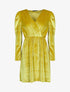 Robe patineuse effet velours - Jaune - 1