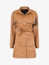 Chemise longue en simili à franges - Camel - 1