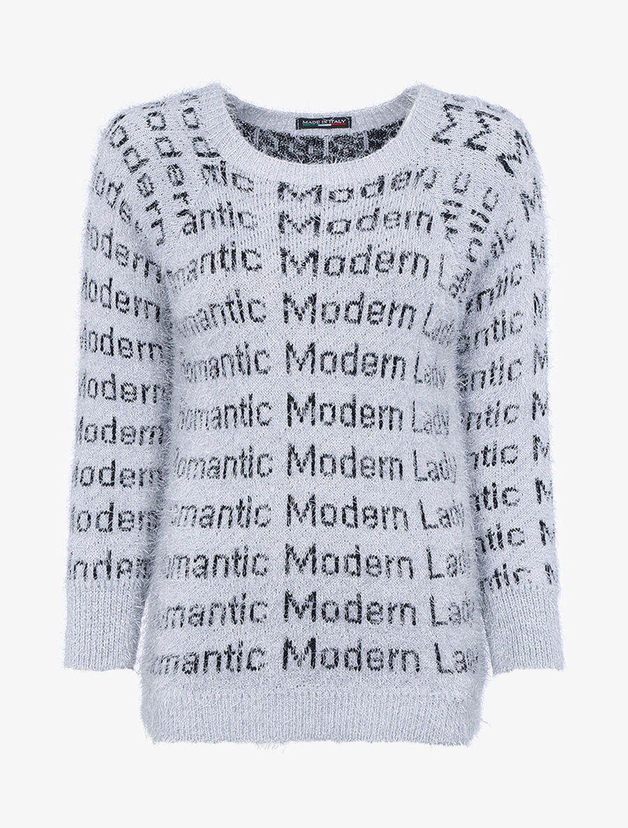 Pull Romantic Modern Lady - Gris clair - 1
