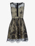 Robe effet dentelle doublé - Beige/noir - 1