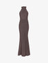 Robe sirène pailletée à encolure américaine - Rose - 1
