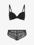 Ensemble lingerie à dentelle - Noir - 1