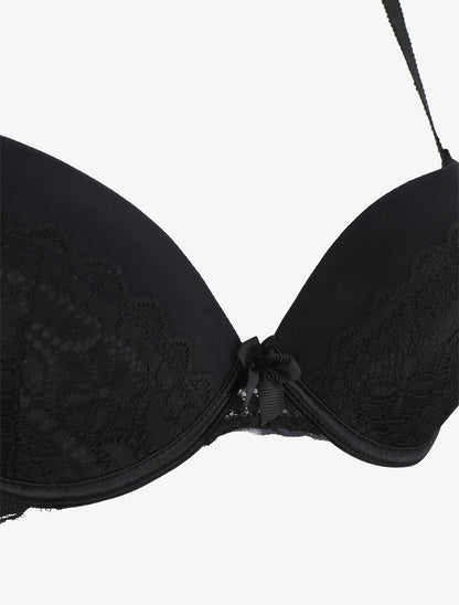 Ensemble lingerie à dentelle - Noir - 3