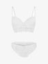 Ensemble lingerie à dentelle fleurie - Blanc - 1