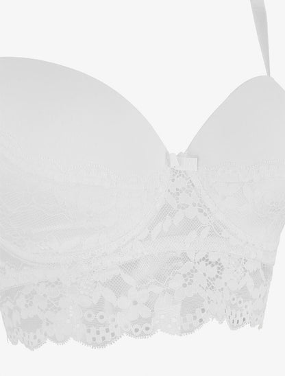 Ensemble push up et bande en dentelle - Blanc - 3