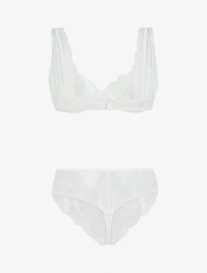 Ensemble push up en dentelle - Blanc - 2