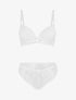 Ensemble push up texturé en dentelle - Blanc - 1