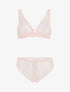 Ensemble en dentelle fleurie - Rose - 4