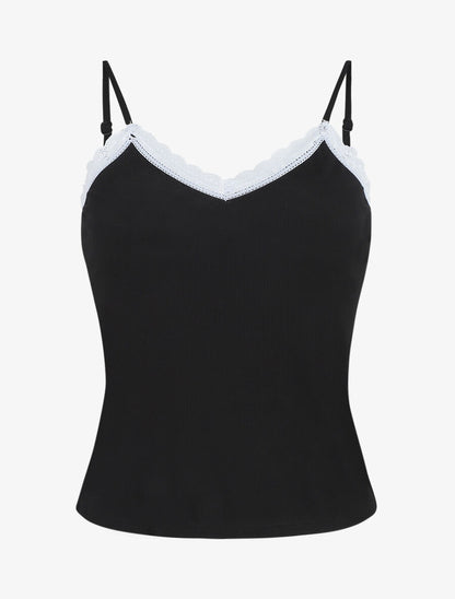 Ensemble pyjama côtelé débardeur et short - Noir - 6
