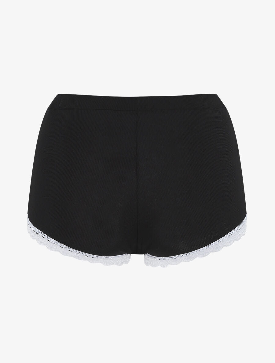 Ensemble pyjama côtelé débardeur et short - Noir - 5