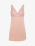 Robe nuisette à détail dentelle - Rose - 1