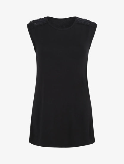 Robe pyjama unie - Noir - 4