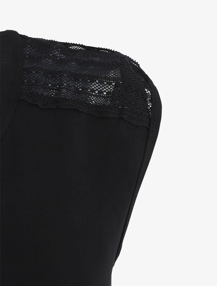 Robe pyjama unie - Noir - 3