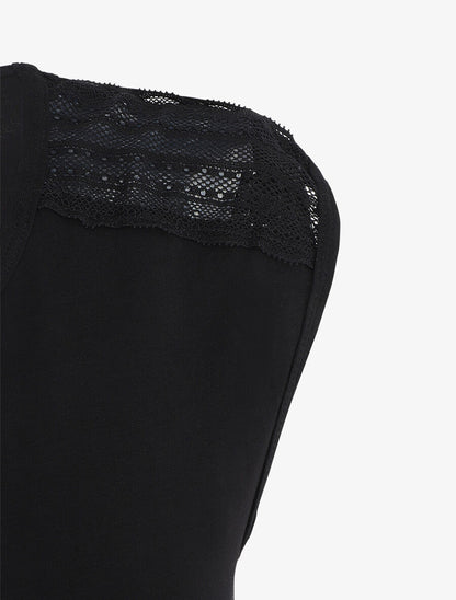 Robe pyjama unie - Noir - 3
