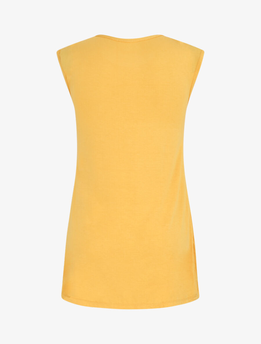 Robe pyjama unie - Jaune moutarde - 2