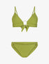 Bikini texturé à anneaux - Vert anis - 1