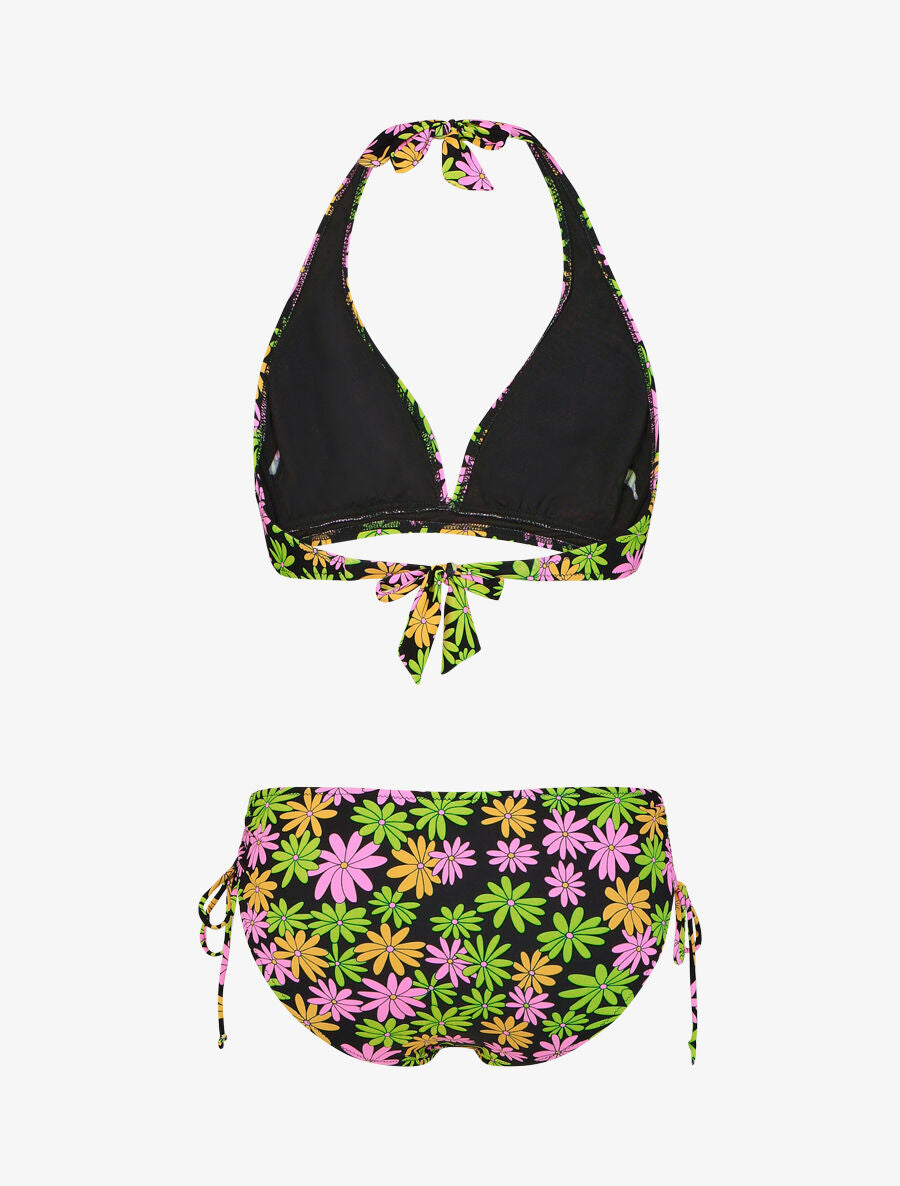 Bikini imprimé floral - Noir - 3