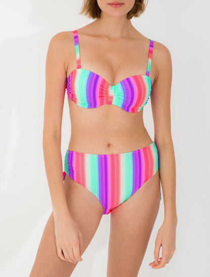 Bikini à imprimé arc-en-ciel - Rose - 1