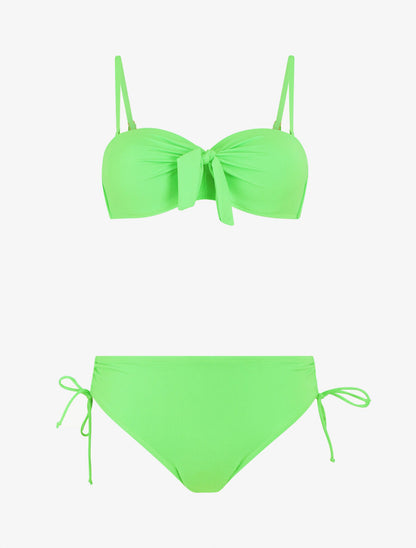 Bikini à noeud - Vert fluo - 3