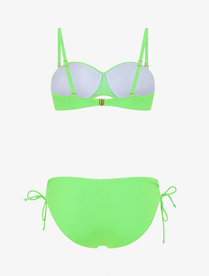 Bikini à noeud - Vert fluo - 4