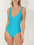 Maillot de bain 1 pièce uni - Turquoise - 1