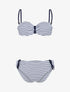 Bikini imprimé style marinière - Blanc - 4