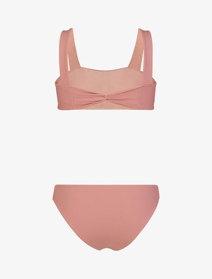 Bikini uni côtelé - Vieux rose - 4