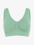 Brassière uni avec coussinets amovibles - Vert d&