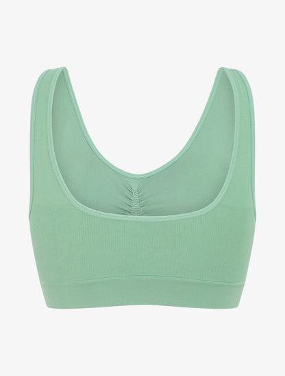 Brassière uni avec coussinets amovibles - Vert d&