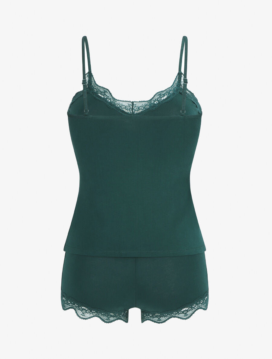 Ensemble caraco et short de pyjama - Vert sapin - 2