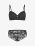 Ensemble lingerie en dentelle - Noir - 4