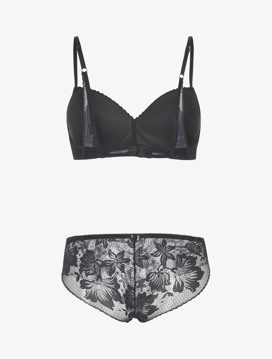 Ensemble lingerie en dentelle - Noir - 2
